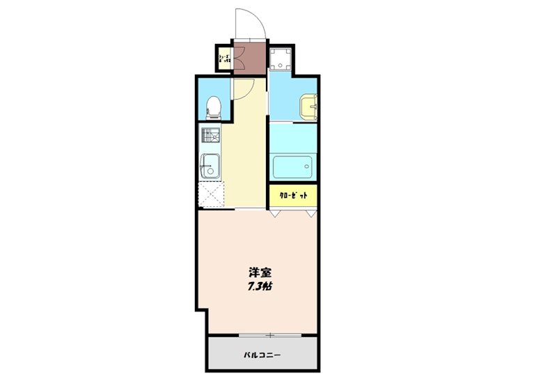 フラワーヒル 27.2㎡の1Kタイプのお部屋♪