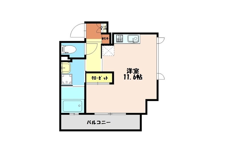 フラワーヒル 30.75㎡の1Rタイプのお部屋♪
