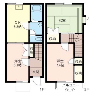 スクエアーつきみ野　Ⅰ 間取り
